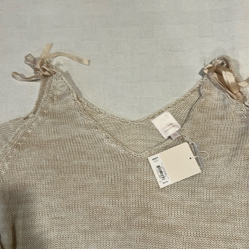 Lauren Conrad open shoulder sweater - Picture 2 of 7